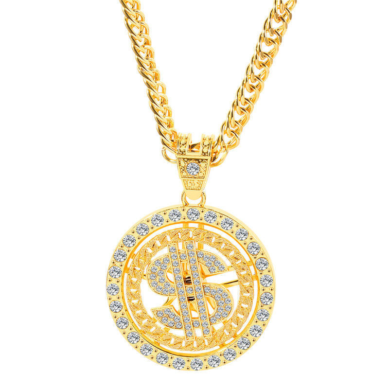 Golden Legend |Rotatable Dollars Necklace