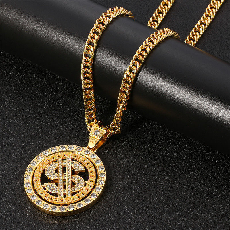 Golden Legend |Rotatable Dollars Necklace