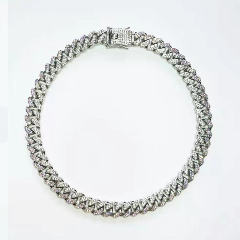 Silver Heart |Diamond Cuban Chains