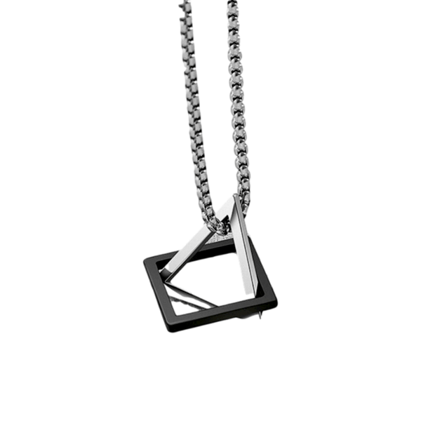 Silver Heart |Contracted Triangle Necklace