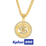 Golden Legend |Rotatable Dollars Necklace